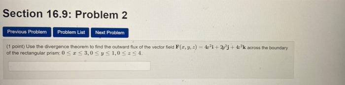 Solved Section 16.9: Problem 2 Previous Problem Problem List | Chegg.com