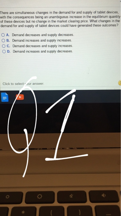 Solved There are simultaneous changes in the demand for and | Chegg.com