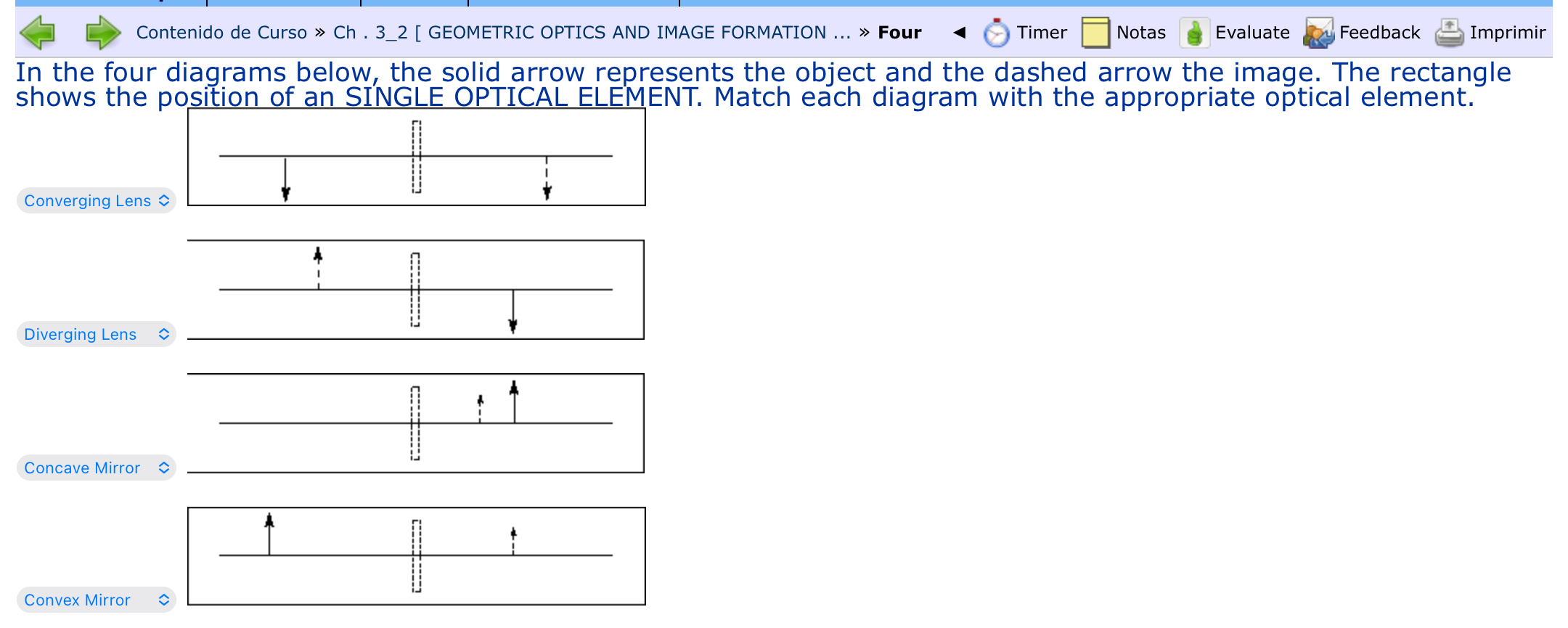Solved Contenido de CursoCh . 3_2 [ ﻿GEOMETRIC OPTICS AND