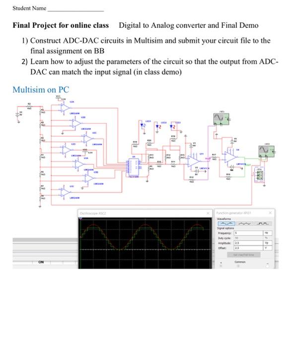 Solved Student Name Final Project for online class Digital | Chegg.com