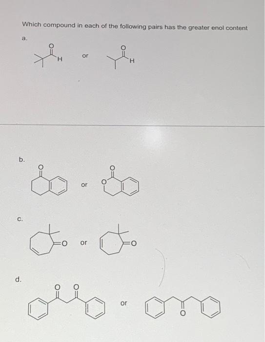 Solved Which compound in each of the following pairs has the | Chegg.com