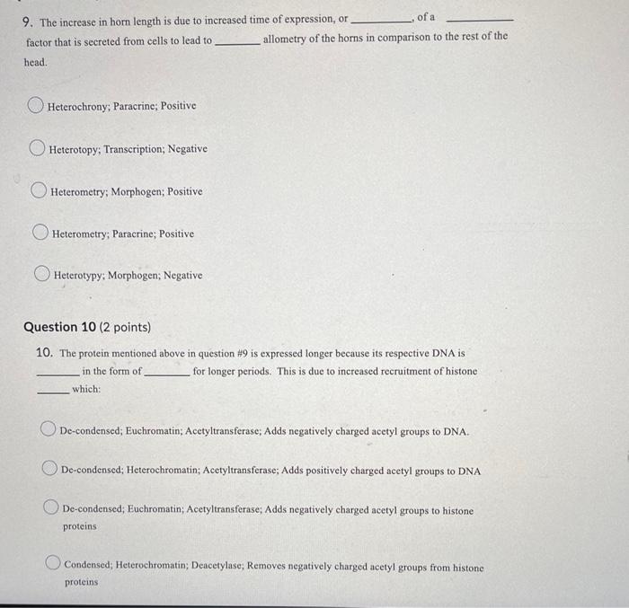 Solved 9. The increase in hom length is due to increased | Chegg.com