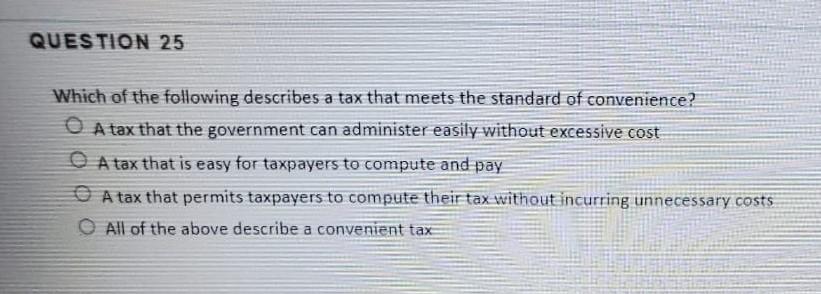 for the income tax which of the following is true