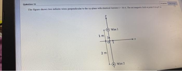 Solved Question 15 The Figure Shows Two Infinite Wires | Chegg.com