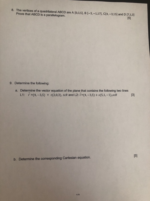 Solved 8. The vertices of a quadrilateral ABCD are A | Chegg.com