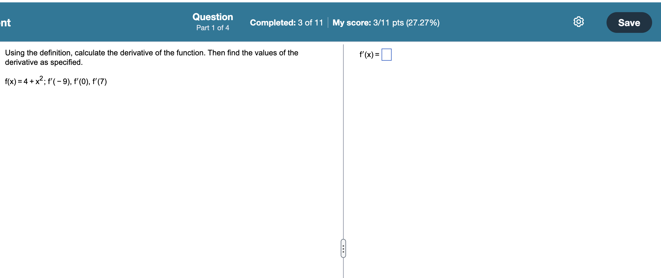 Solved Using the definition, calculate the derivative of | Chegg.com