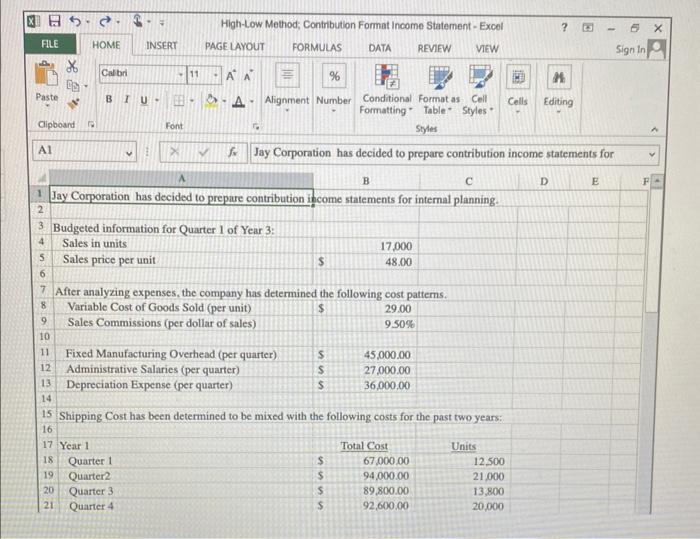 Solved 4) 2. Prepare a contribution margin income | Chegg.com