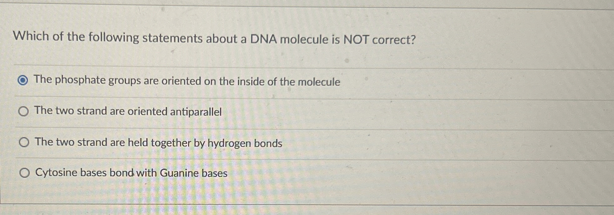 Solved Which of the following statements about a DNA | Chegg.com