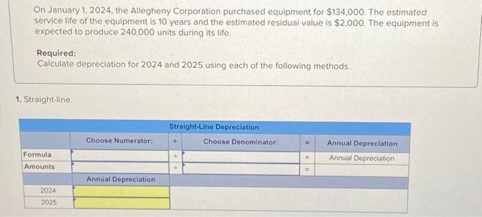 Solved On January 1 2024 The Allegheny Corporation Chegg Com   Image