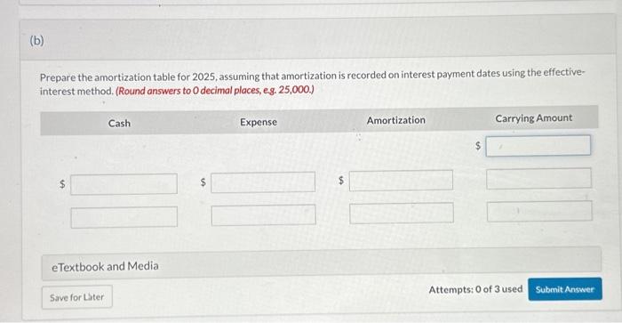 Solved On January 1,2025 , Ivanhoe Co, Issued Ten-year Bonds | Chegg.com