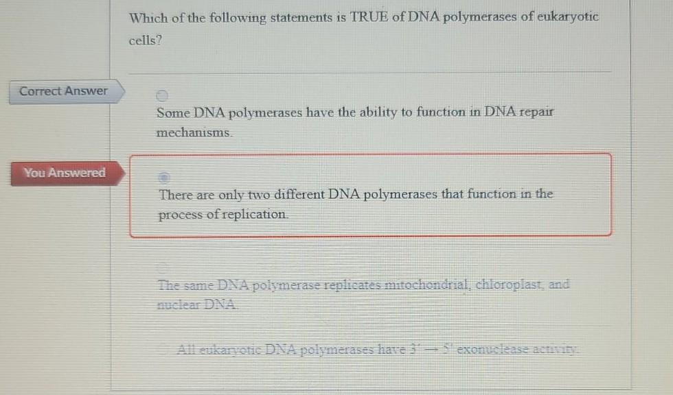 Solved Which of the following statements is TRUE of DNA | Chegg.com