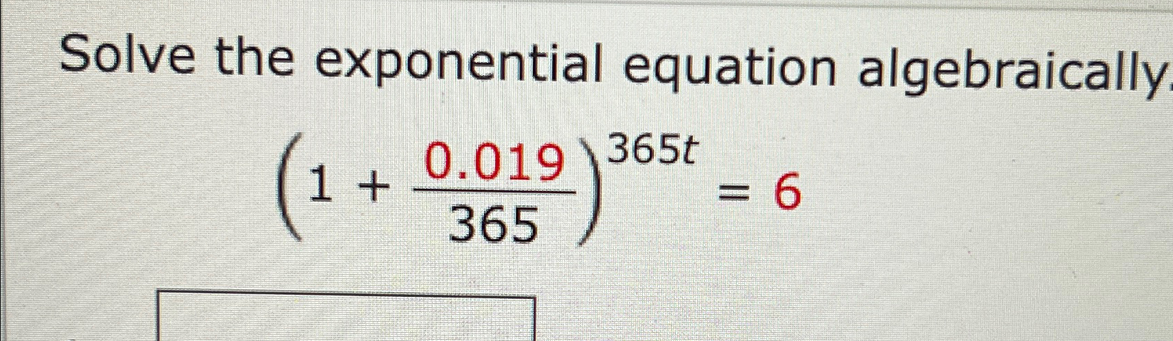 Solved Solve the exponential equation | Chegg.com