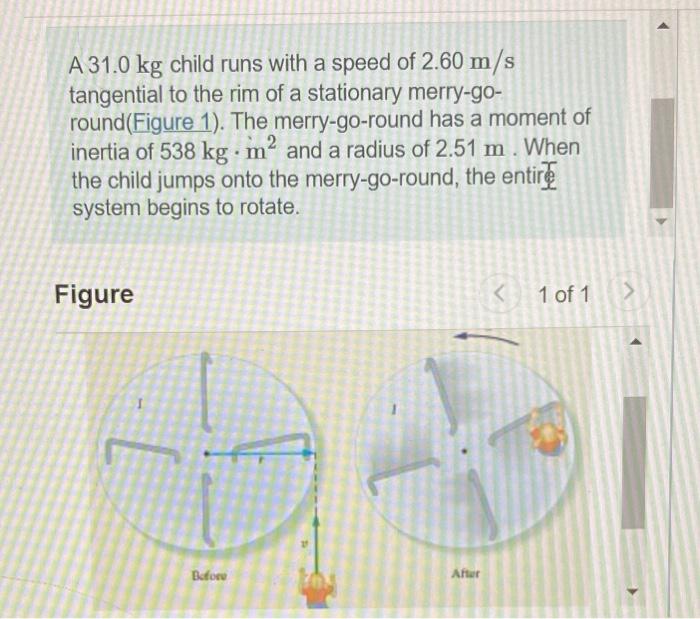 Solved A 31.0 kg child runs with a speed of 2.60 m/s | Chegg.com