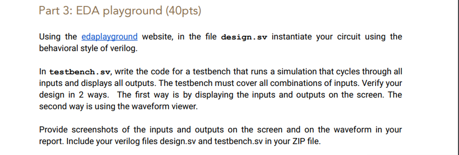 Solved Ask an expert Part 3: EDA playground (40pts)Using the | Chegg.com