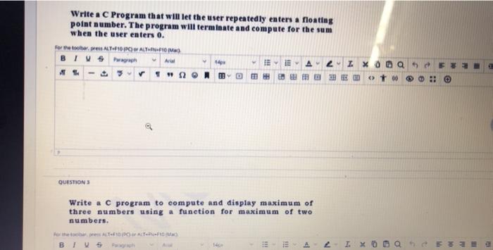 Solved Write a C Program that will let the user repeatedly | Chegg.com