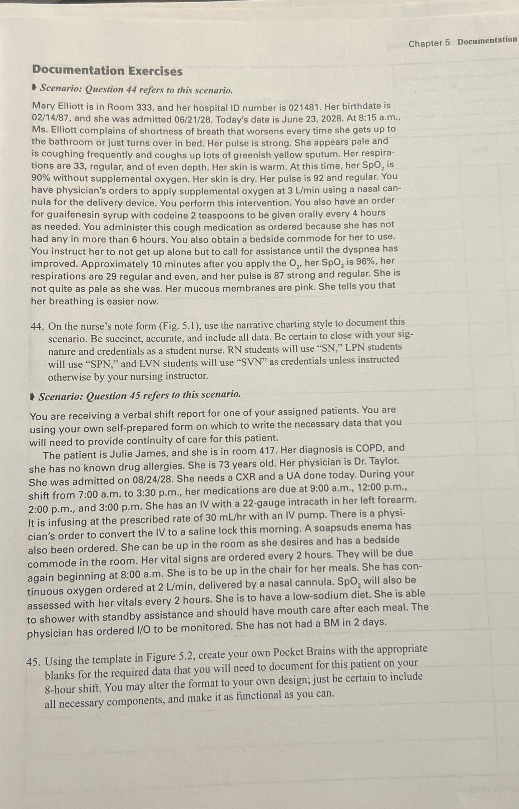 Solved Chapter 5 ﻿DocumentationDocumentation | Chegg.com