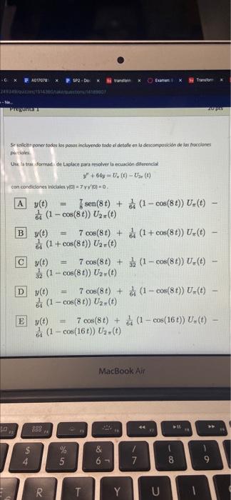 A0100781 *SP2-De X Ex 249349/quiz/1514Mdauto/41007/ Pregunta T 20 pts Se solicito poner todos los pasos incluyendo todo el de