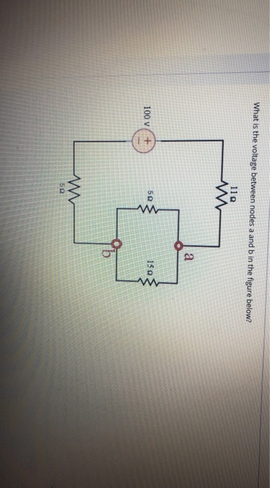 Solved What is the voltage between nodes a and b in the | Chegg.com