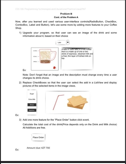 Problem B Cont. of the Problem A Now, after you | Chegg.com