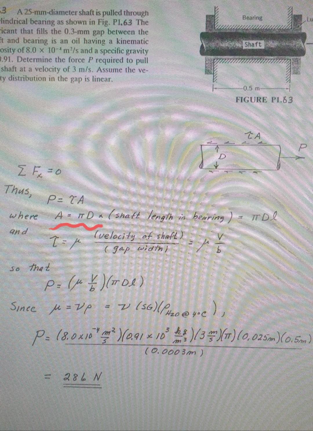 Solved 1.72 fuo A 25 mm diameter shaft is pulled through a