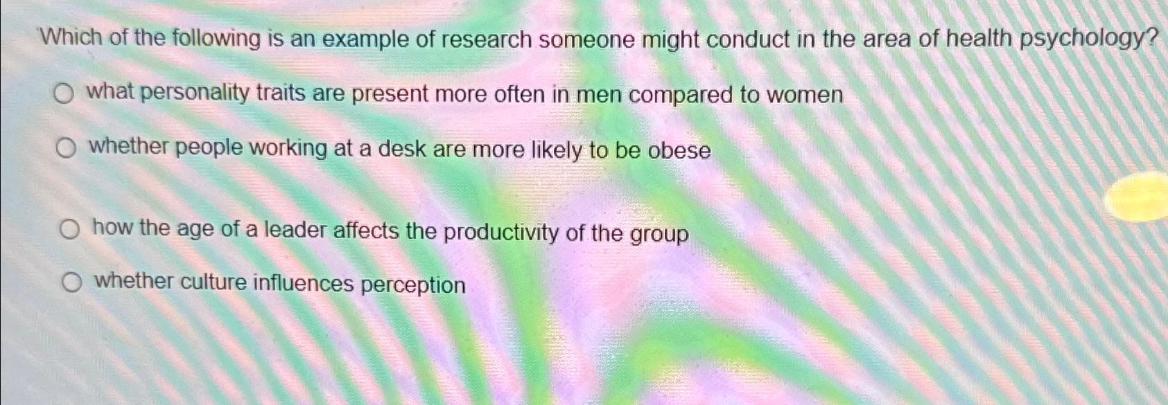 Solved Which of the following is an example of research | Chegg.com