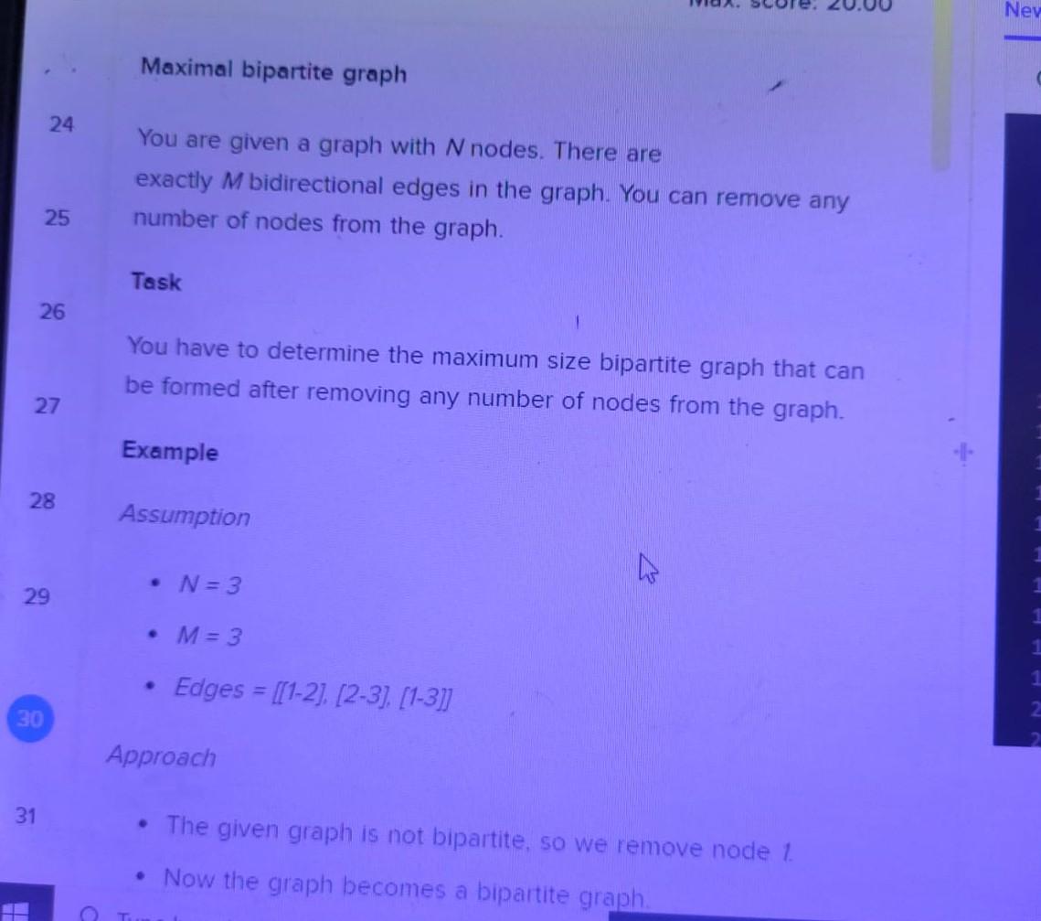 solved-maximal-bipartite-graph-24-you-are-given-a-graph-with-chegg