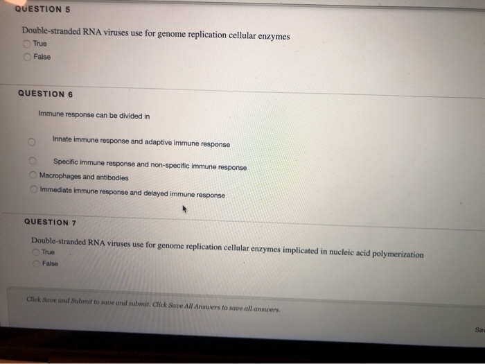 Solved Question 5 Double Stranded Rna Viruses Use For Genome Chegg Com