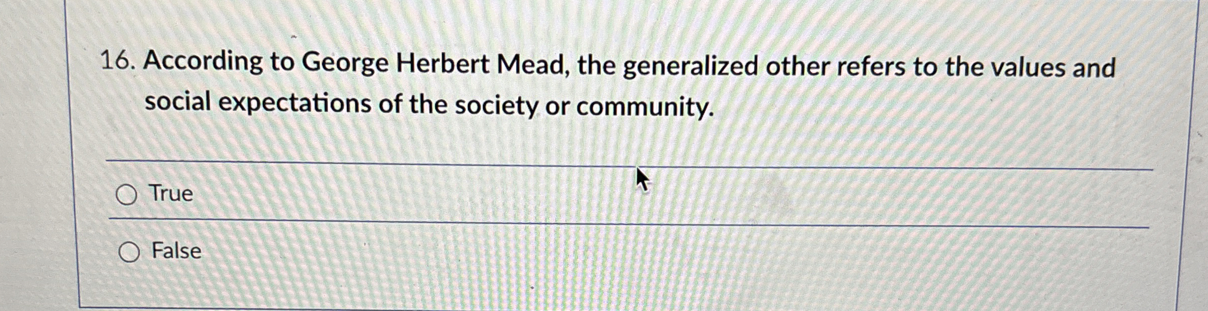 Solved According to Herbert Mead, the generalized