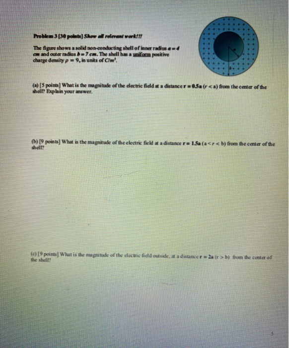 Solved Problem 3 [30 points] Show all relevant work!!! The | Chegg.com