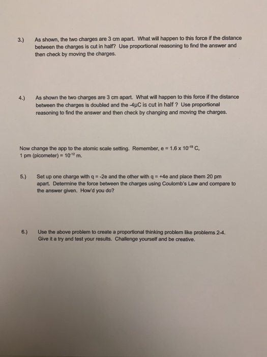 coulomb's law assignment quizlet