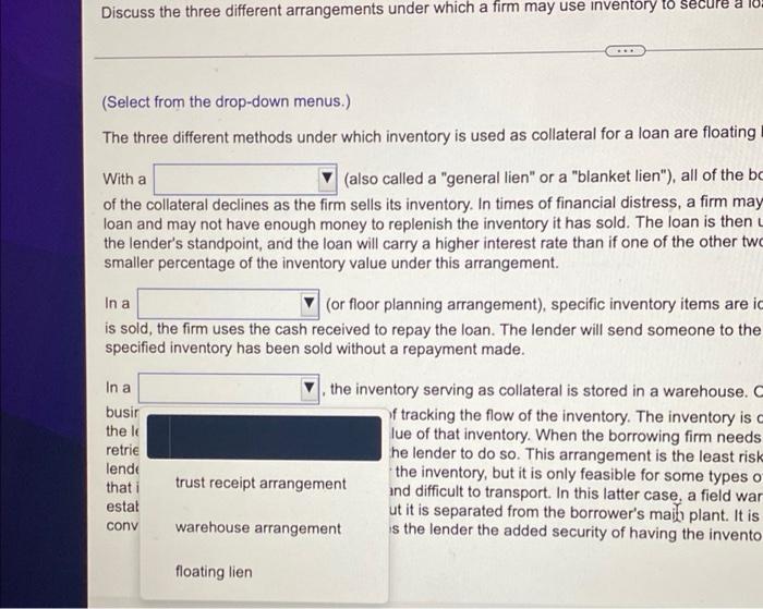 Solved Discuss The Three Different Arrangements Under Which | Chegg.com