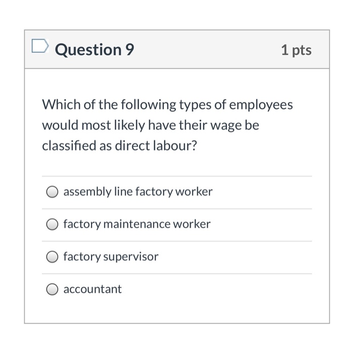 Solved D Question 9 1 pts Which of the following types of | Chegg.com