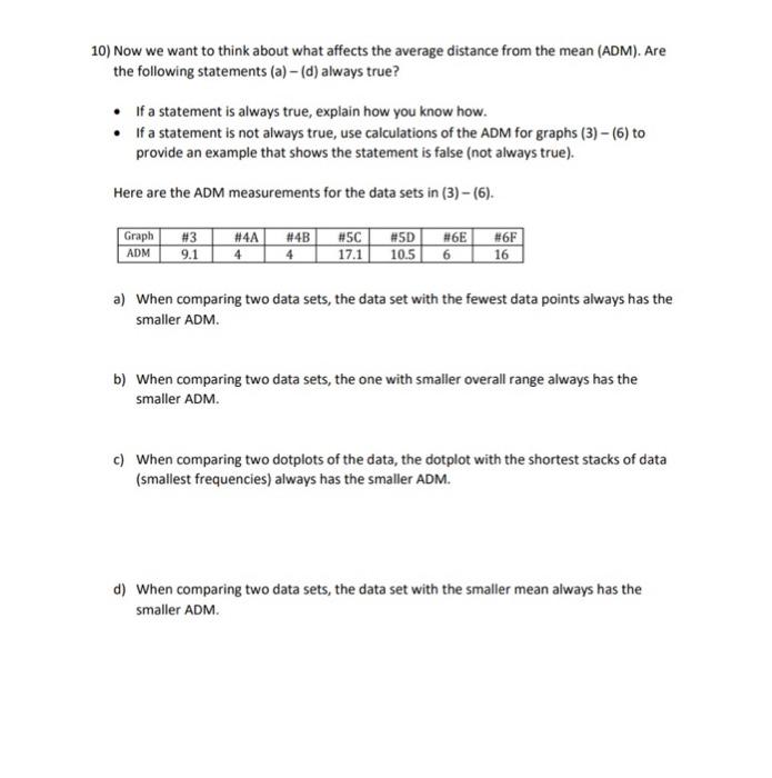 Solved 10) Now we want to think about what affects the | Chegg.com