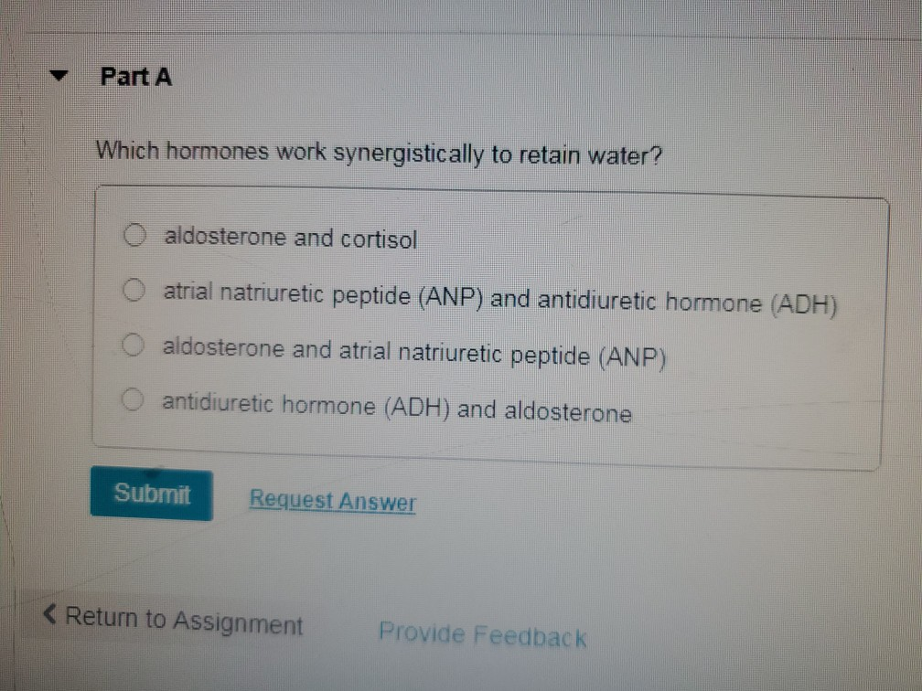 Which Hormones Work Synergistically To Retain Water