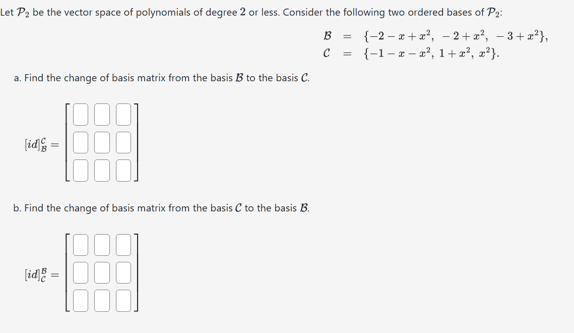 Solved Let P2 be the vector space of polynomials of | Chegg.com