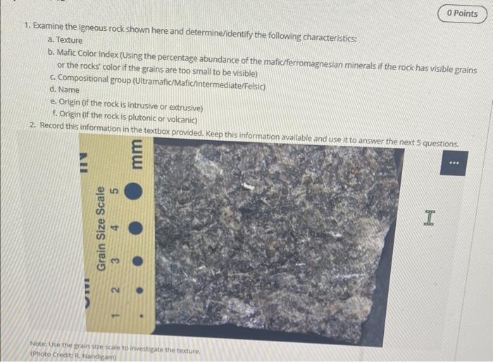 1. Examine the igneous rock shown here and | Chegg.com