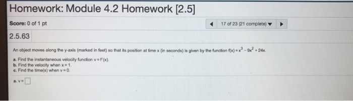 Solved Homework: Module 4.2 Homework [2.5] 17 of 23 (21 | Chegg.com