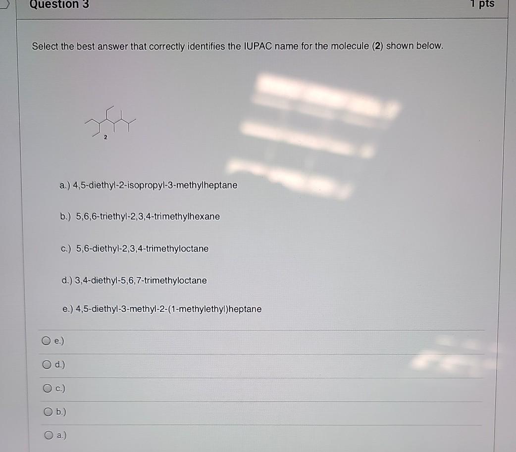 Solved 1 Pts Question 2 Select The Best Answer That Chegg Com