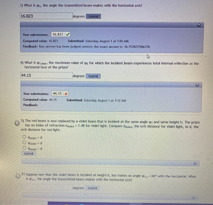 Solved i need help with the last 3, the first 3 has already | Chegg.com