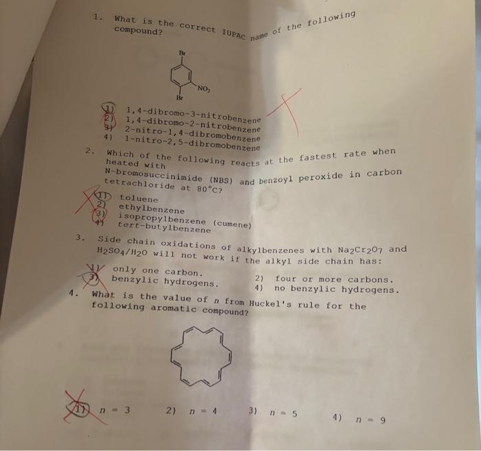 Solved 2. A certain compound A, when treated wh | Chegg.com