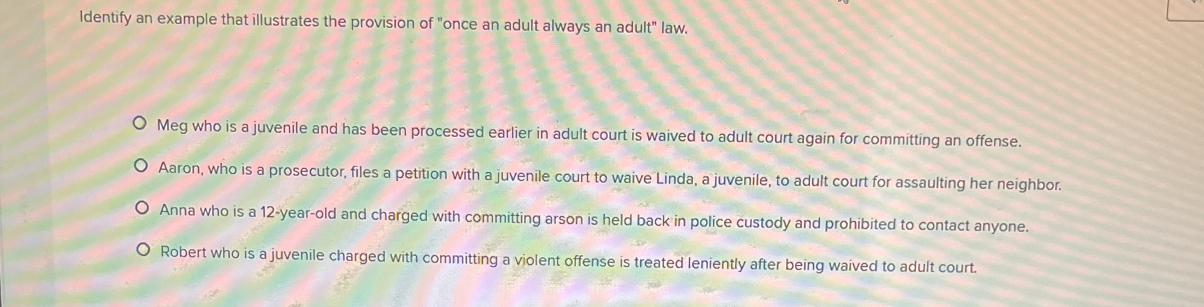 Solved Identify an example that illustrates the provision of