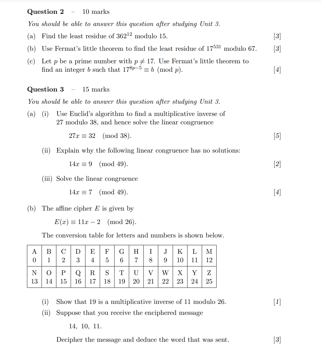 Solved Question 2 - 10 ﻿marksYou should be able to answer | Chegg.com