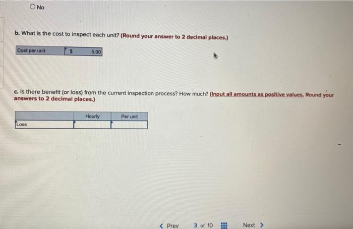 Solved A company currently using an inspection process in | Chegg.com