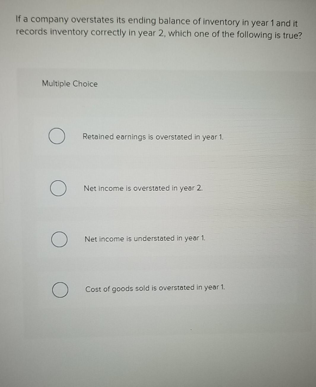 Solved If a company overstates its ending balance of | Chegg.com