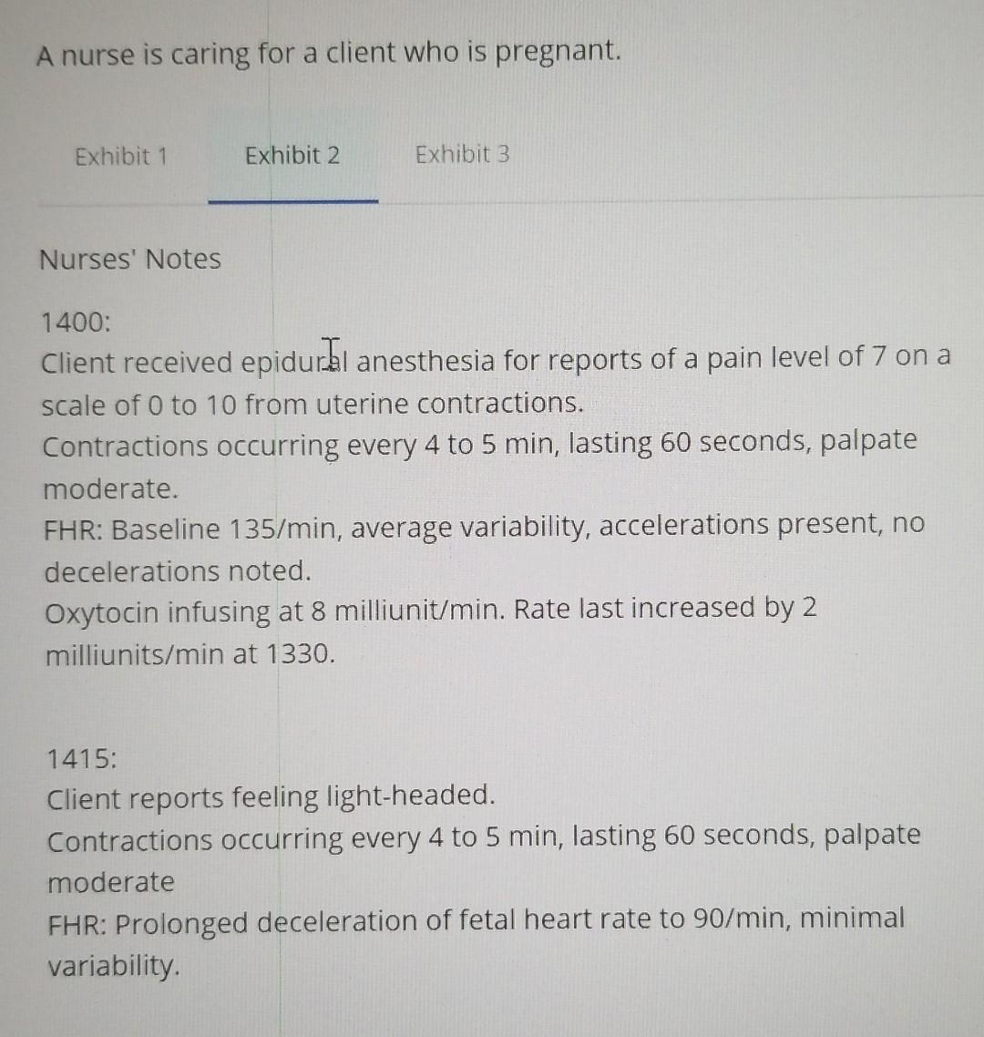 Solved A nurse is caring for a client who is pregnant. | Chegg.com