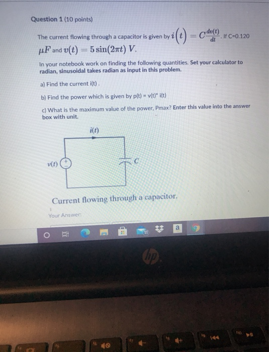 Solved Question 1 (10 points) The current flowing through 2 | Chegg.com