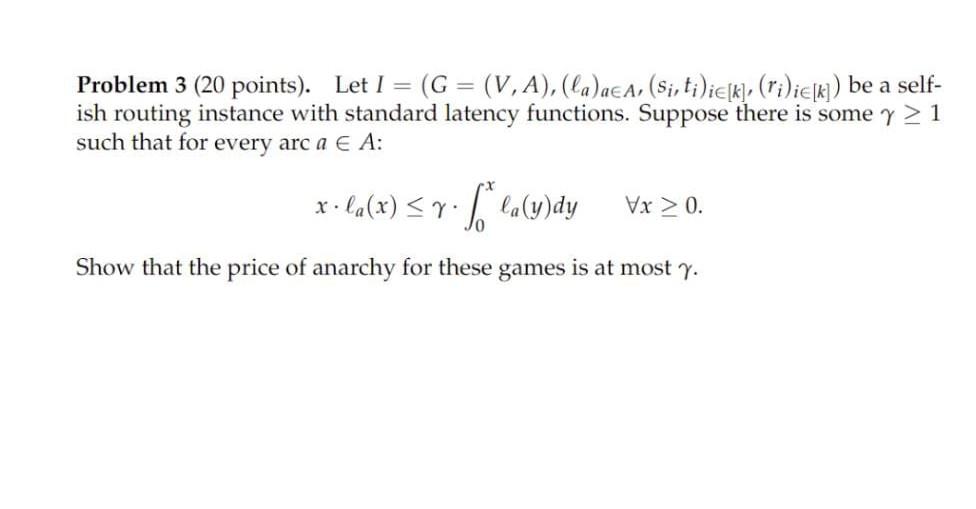 Solved Problem 3 (20 points). Let | Chegg.com