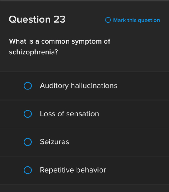 Solved Question 23Mark this questionWhat is a common symptom | Chegg.com