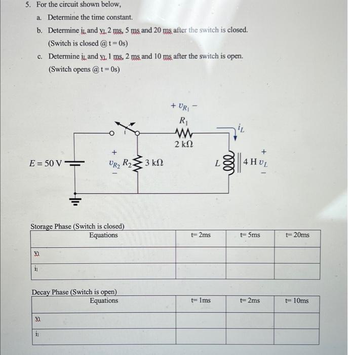 Solved 1. Find the inductance L in henries of the inductor | Chegg.com