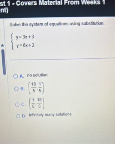 Solved Solve the system of equations using | Chegg.com